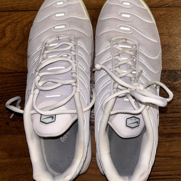 Men’s Nike Air Max Plus White Tennis Shoes • Size 12 • Good Condition No Box - Picture 3 of 13
